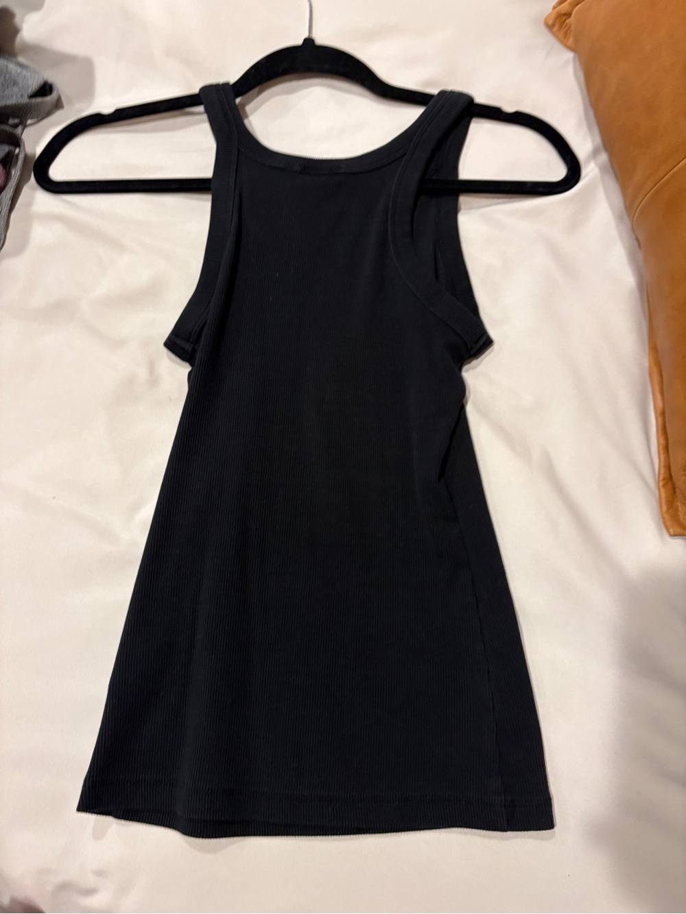 H&M Black Ribbed Tank Top - Slim Racerback Style - Picture 3 of 3